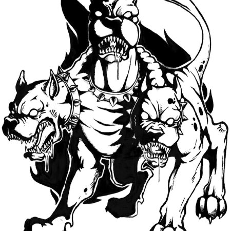 Цербер тату эскиз