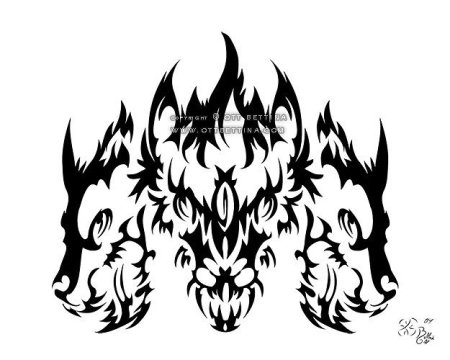 Эскизы Цербера на руку