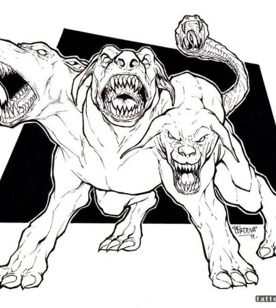 Цербер Аида раскраска