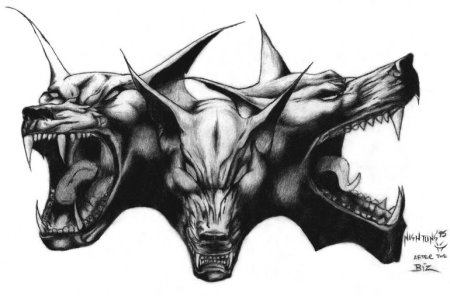 Трехглавый Цербер тату