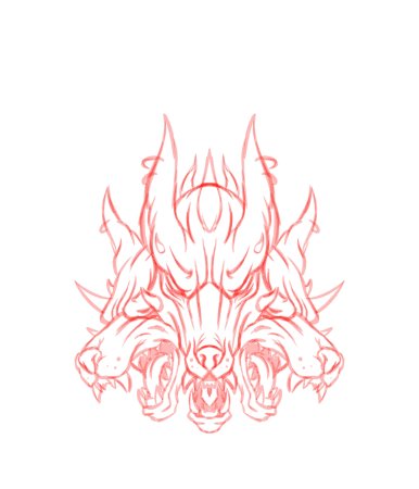 Татуировка Цербер эскиз