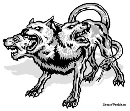 Трехглавый Цербер тату