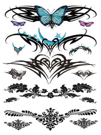 Узор на поясницу эскиз