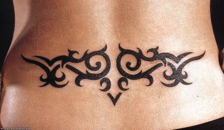Тату трайбл на животе эскизы