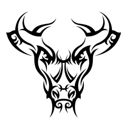 Тату трайбл бык