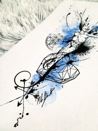 Тату абстракция маленькие