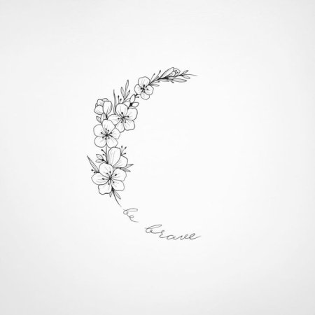 Тату веточка эскиз