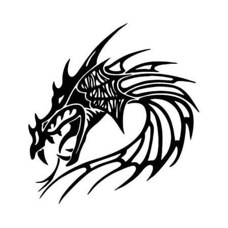 Тату голова дракона