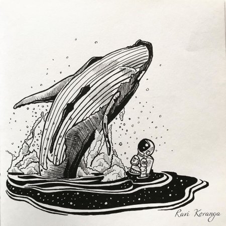 Кит набросок
