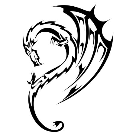 Тату трайбл дракон