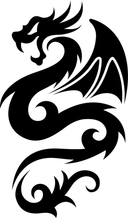 Трафарет дракона