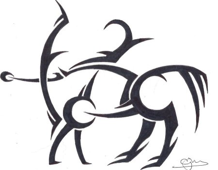 Sagittarius знак зодиака тату