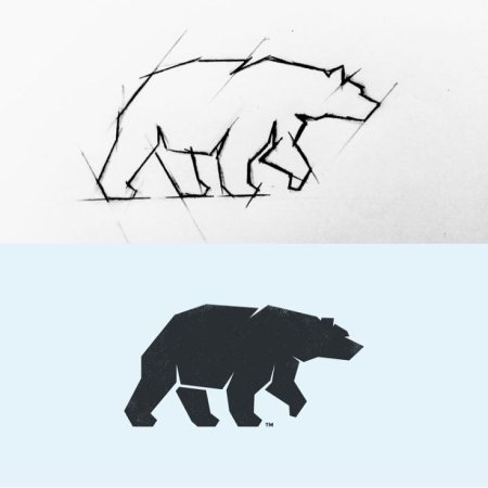 Стилизованное изображение медведя