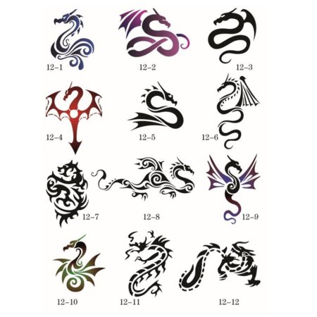 Мини тату дракон для девушек