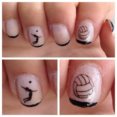 Маникюр с волейбольным мячом