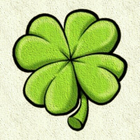 Клевер четырехлистный эскиз