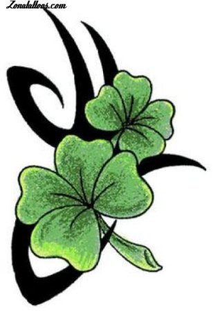Клевер четырехлистный эскиз