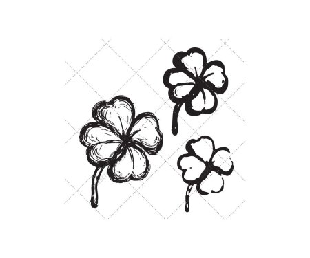 4 Листный Клевер тату эскизы