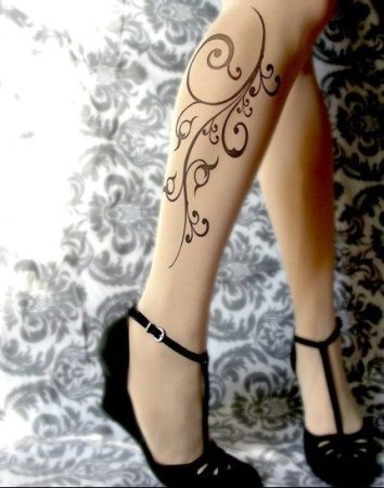 Тату узоры для девушек на ноге