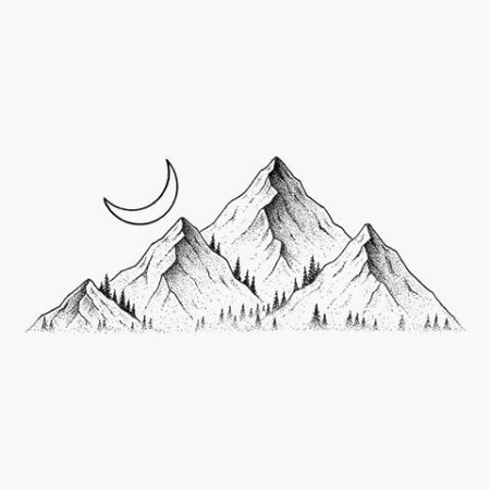 Рисунок гор