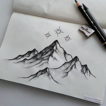 Татуировка горы эскиз