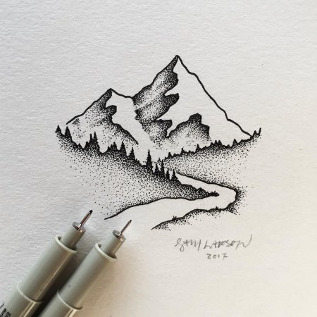 Горы маркерами