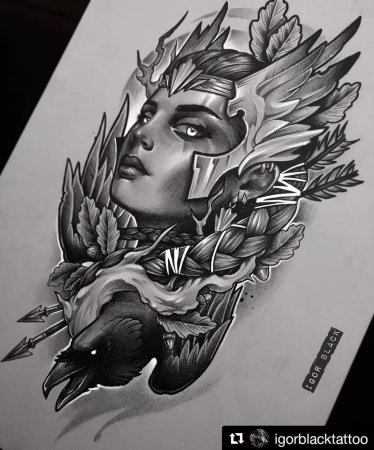 Фрейя тату эскизы