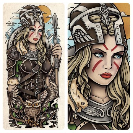 Брунгильда Валькирия тату