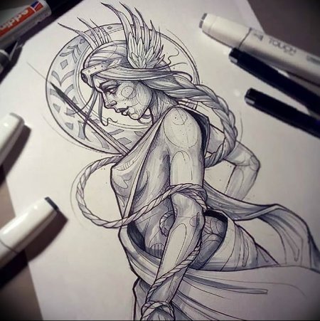 Лагерта тату эскиз