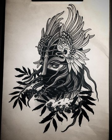 Скандинавия Валькирия тату