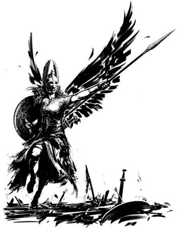 Богиня Фрейя тату эскиз