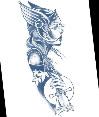 Фрейя богиня Скандинавская тату