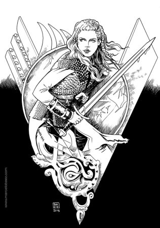 Славянская Валькирия богиня тату