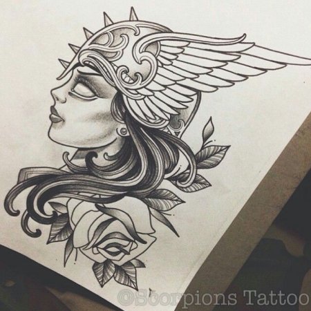 Женщина воин эскиз