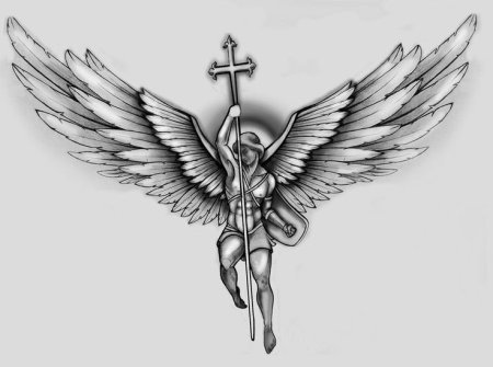 Тату ангел хранитель эскиз