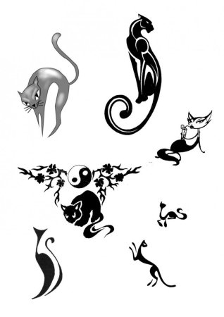 Татуировка кошка эскизы