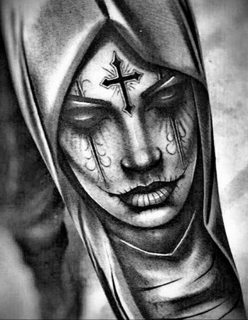 Монахиня рисунок