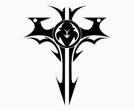 Готический крест тату