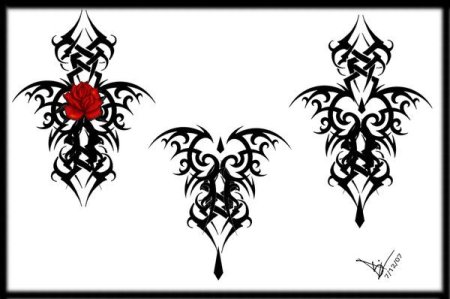 Тату Готика трайбл