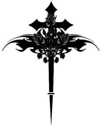 Демон черно белый