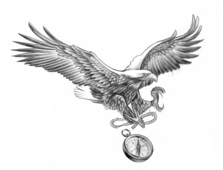 Эскизы Орлов для тату