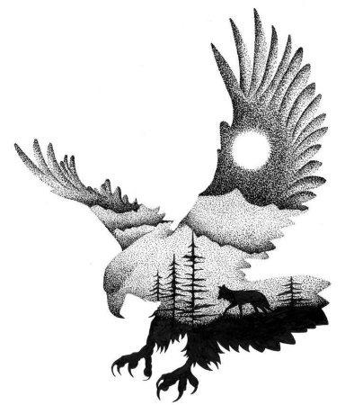 Татуировка парящий Орел