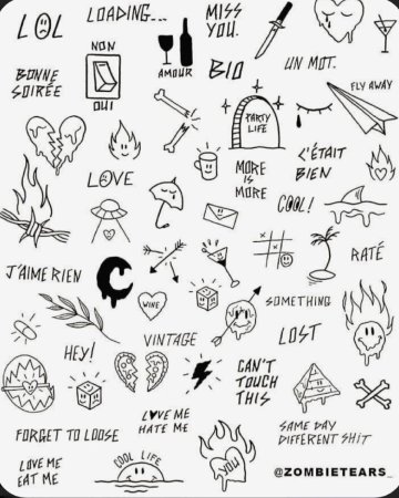 Маленькие Татуировки эскизы