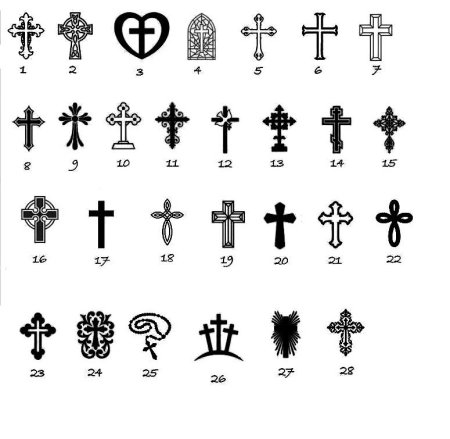 Татуировка крест маленький