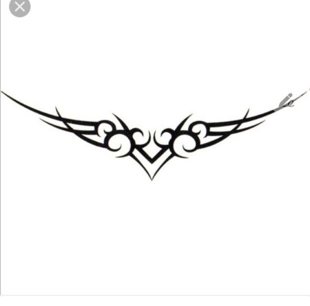 Тату бабочка на копчике