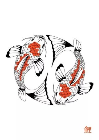 Япаонские рыбки Инь Ян