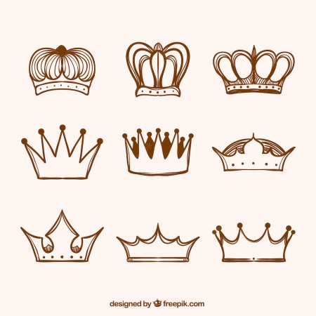 Эскиз корона в цвете