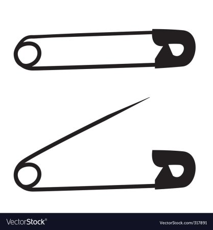 Булавка на белом фоне