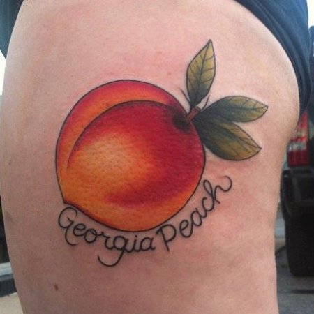 Персик тату эскиз