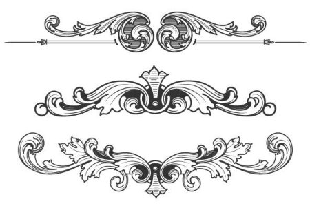 Векторные орнаменты для резьбы по дереву